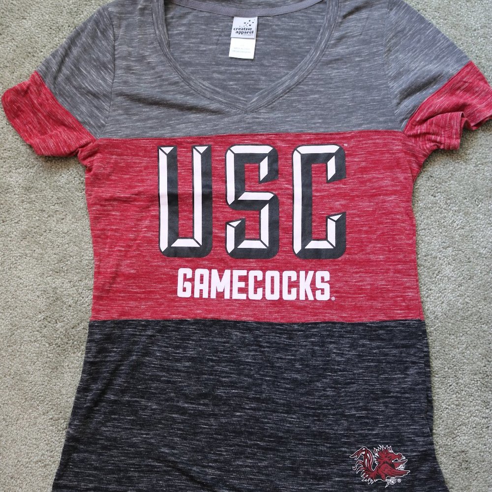 Women's South Carolina Gamecocks Tri Color Tee